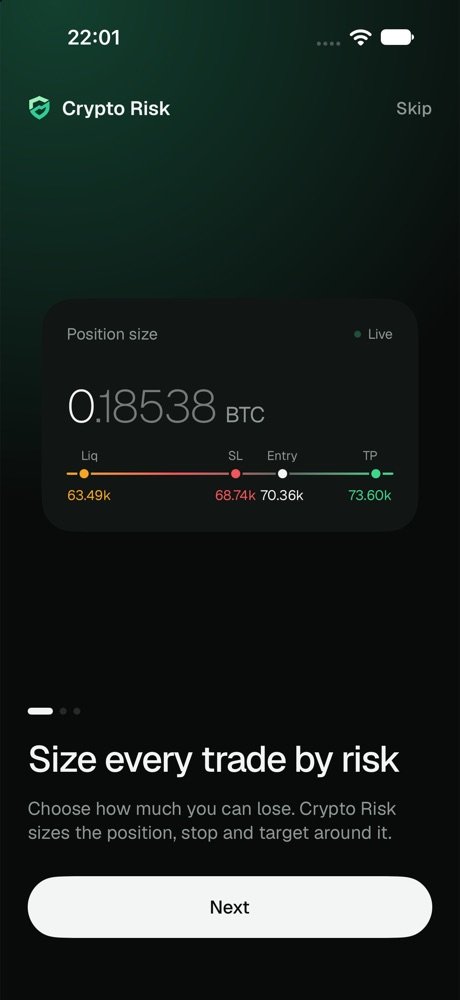 Onboarding: size every trade by risk